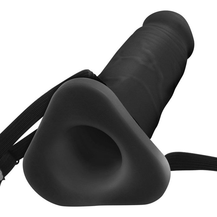 Черная насадка-страпон-удлинитель с ремешками для крепления - 25 см - Fantasy X-tensions. Фотография 2.