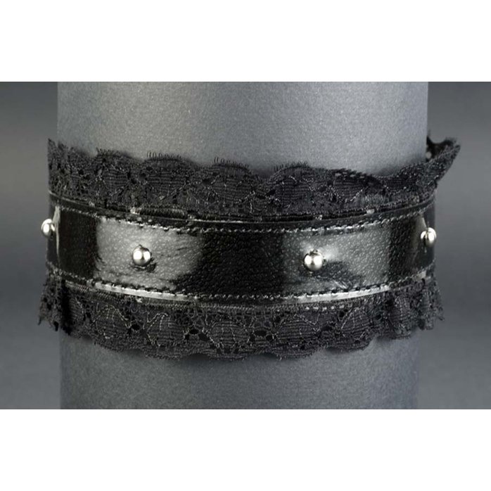 Черный чокер с кружевом Готика-12