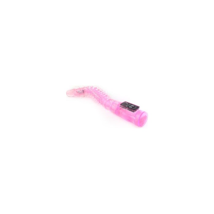 Розовый гнущийся анальный вибратор с усиками - 27,6 см. Фотография 3.
