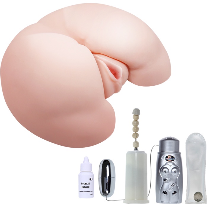 Вибрирующий мастурбатор-попка с ротацией и пультом управления. Фотография 2.