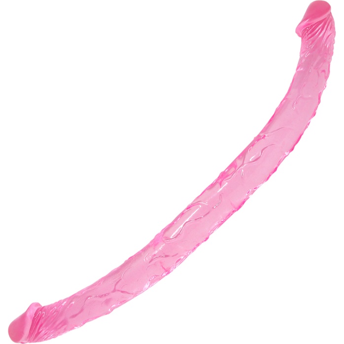 Двухголовый розовый фаллоимитатор - 44,5 см. Фотография 2.