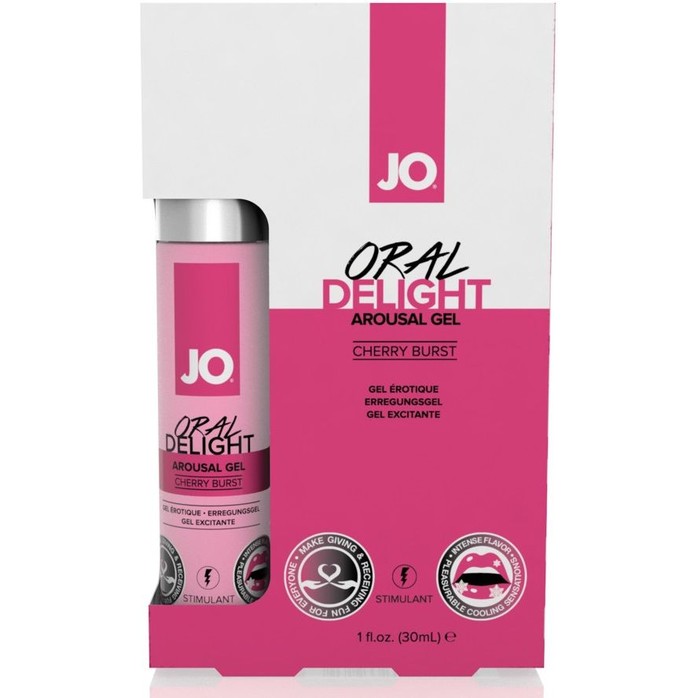 Вишневый лубрикант для оральных ласк Oral Delight Cherry Burst - 30 мл - JO Oral Delight