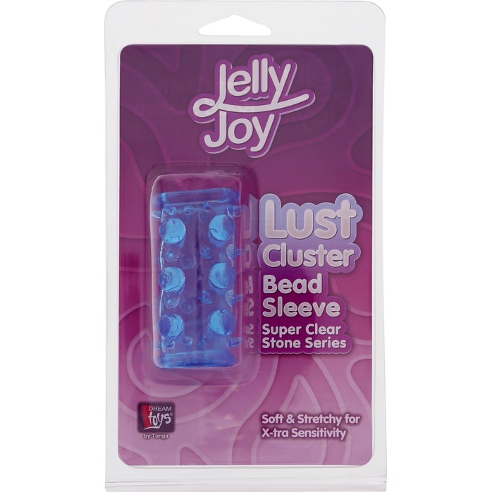 Голубая насадка с шипами и шишечками LUST CLUSTER - Jelly Joy. Фотография 2.