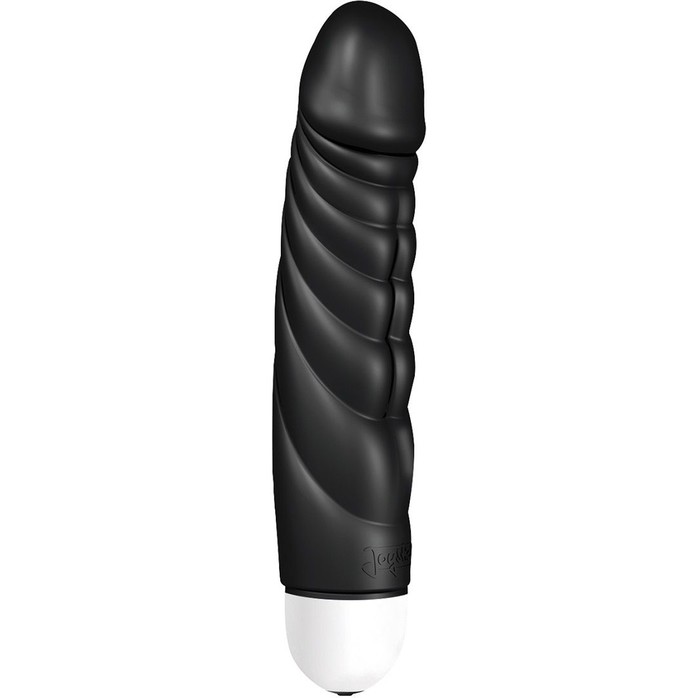 Чёрный рельефный вибромассажёр Mr. Big Comfort - 18,4 см