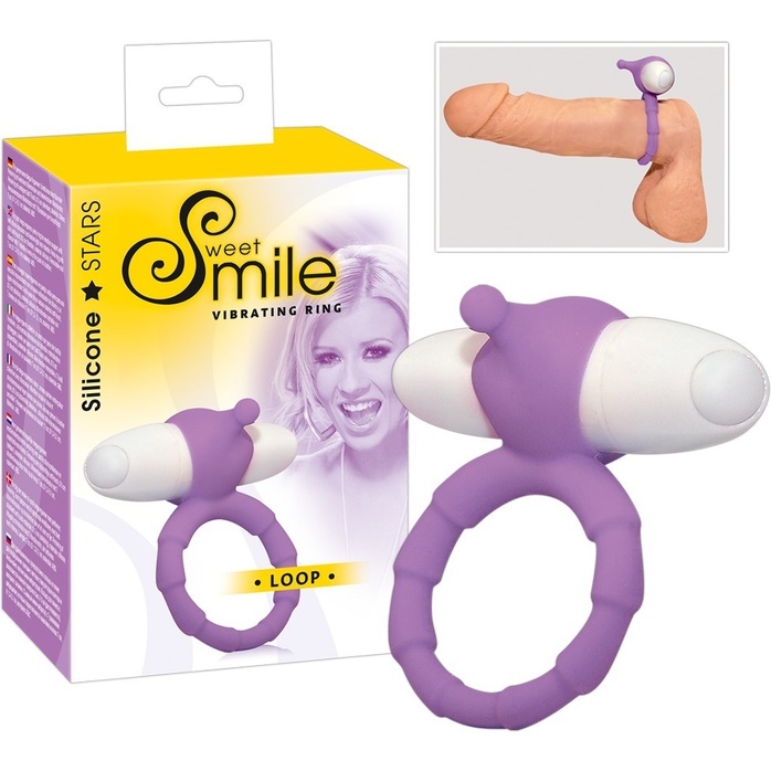 Сиреневое эрекционное кольцо с вибропулей Loop - Sweet Smile