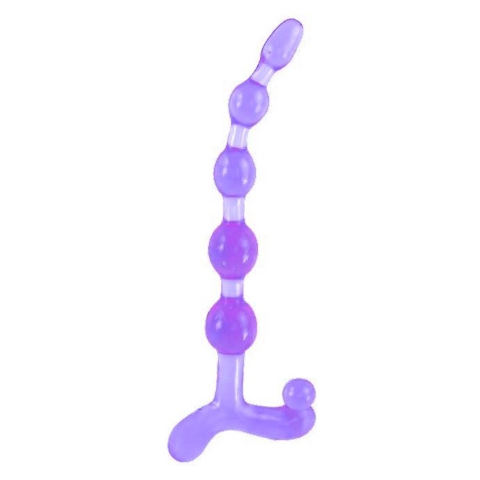 Фиолетовый анальный стимулятор - 22 см