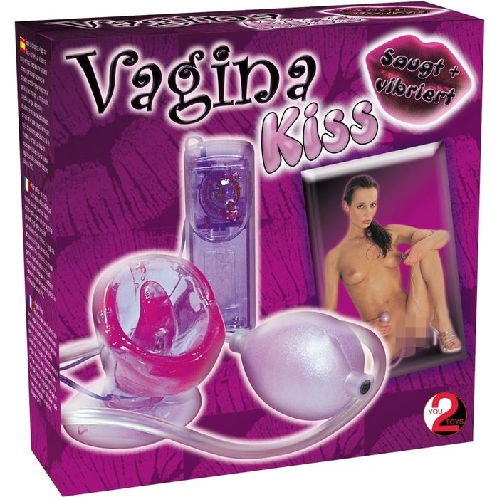 Фиолетовая вагинальная помпа с виброязычком - You2Toys. Фотография 3.