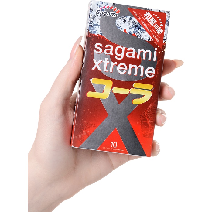 Ароматизированные презервативы Sagami Xtreme Cola - 10 шт - Sagami Xtreme. Фотография 2.