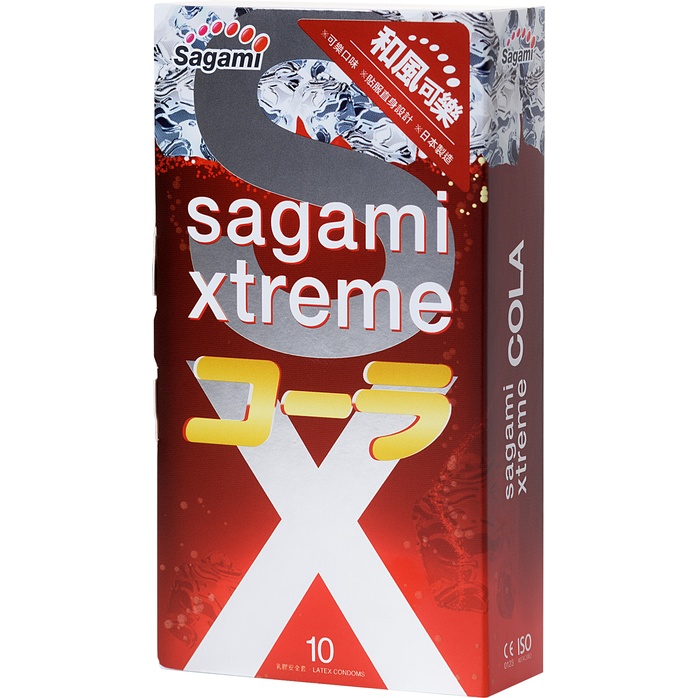 Ароматизированные презервативы Sagami Xtreme Cola - 10 шт - Sagami Xtreme