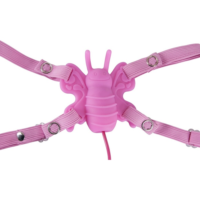 Розовая вибробабочка на регулируемых ремешках BUTTERFLY - You2Toys. Фотография 2.