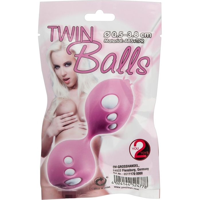 Розовые вагинальные шарики Twin Balls - You2Toys. Фотография 2.