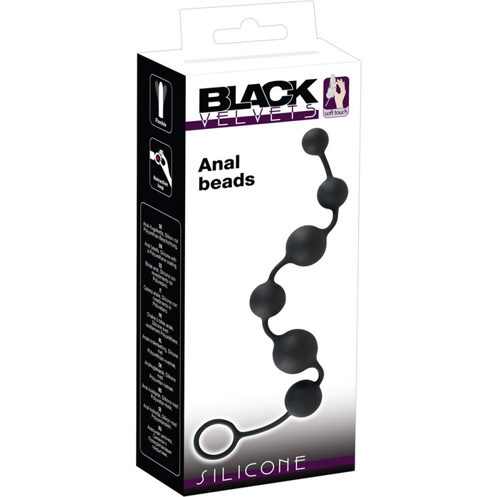 Анальная цепочка Black Velvets Anal Beads - 40 см - You2Toys. Фотография 4.