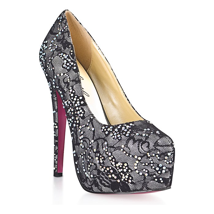 Гипюровые туфли с кристалами Dark Silver