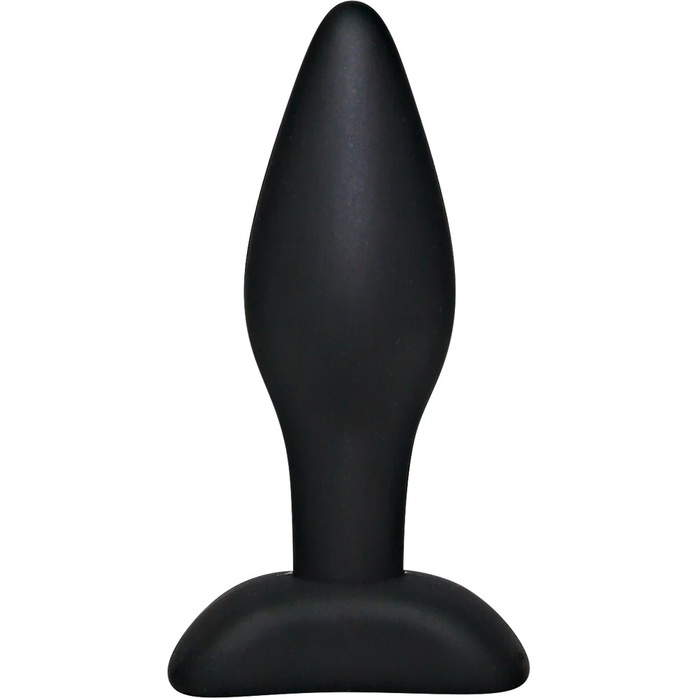 Чёрный анальный стимулятор Silicone Butt Plug Small - 9 см - You2Toys