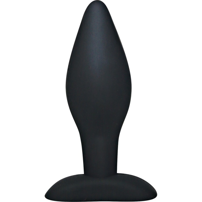 Чёрный анальный стимулятор Silicone Butt Plug Large - 12 см - You2Toys