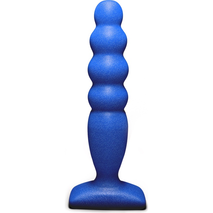Синий анальный стимулятор Large Bubble Plug - 14,5 см - Back Door Collection