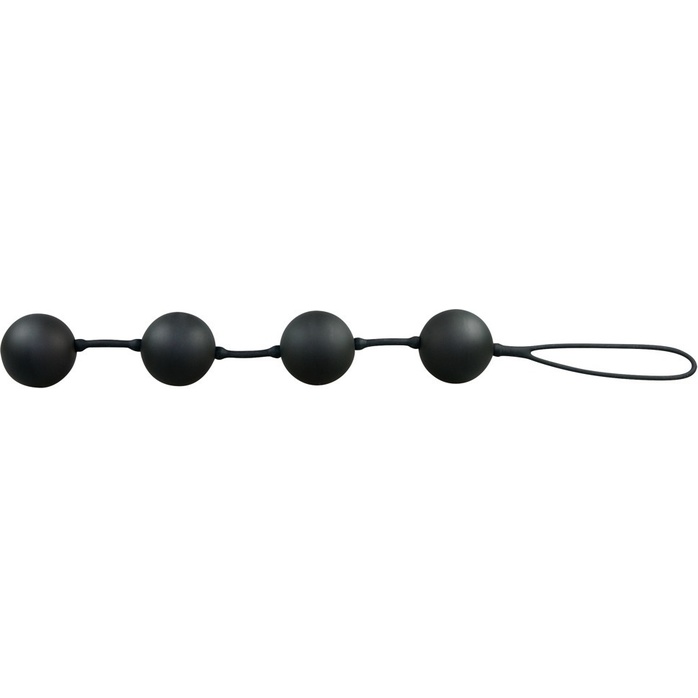 Чёрные вагинальные шарики на сцепке в силиконе - You2Toys. Фотография 2.