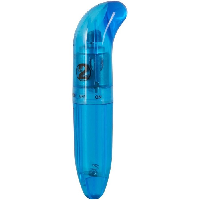 Синий вибратор для массажа G-spot - 12,5 см - You2Toys. Фотография 2.