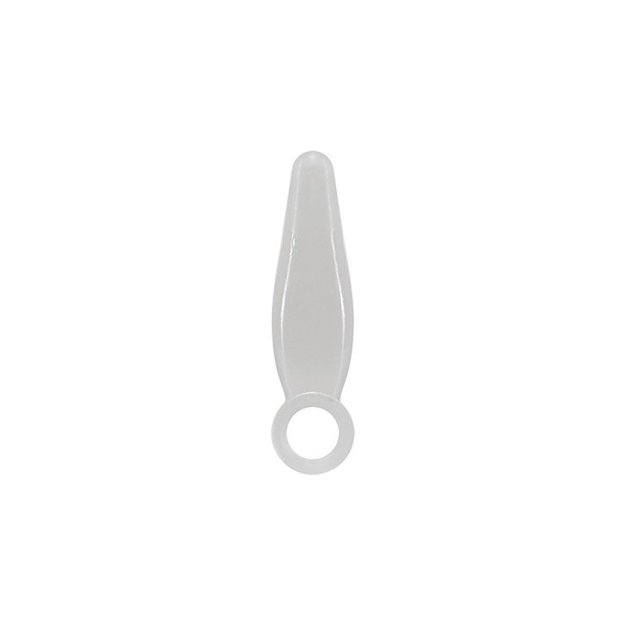 Прозрачная анальная пробка с ручкой-кольцом JAMMY JELLY ANAL FINGER PLUG CRYSTALL - 7,2 см - Jammy Jelly Anal