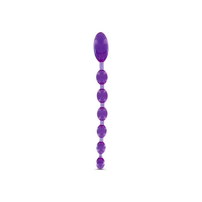 Фиолетовая анальная цепочка ANAL DILDO OVAL LUST - 27,5 см - BestSeller