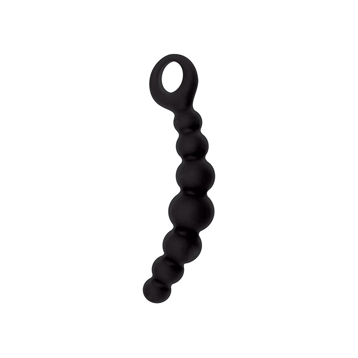 Чёрная анальная цепочка CATERPILL-ASS SILICONE BLACK - 19,5 см - Silicone
