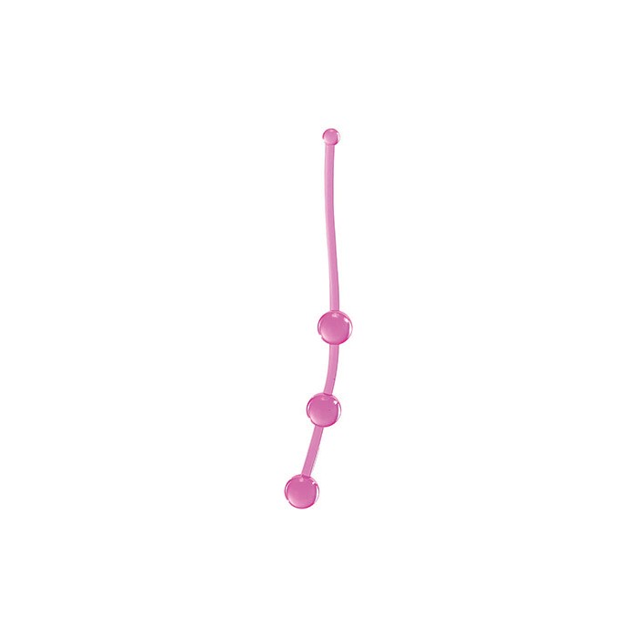 Розовая анальная цепочка JAMMY JELLY ANAL 3 BEADS PINK - 15 см - Jammy Jelly Anal