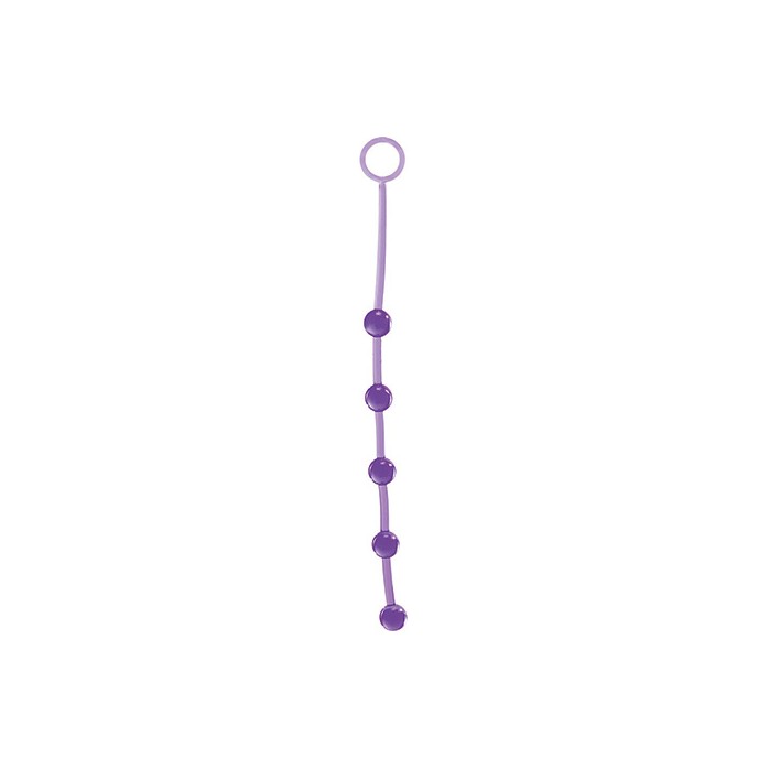 Фиолетовая анальная цепочка с 5 шариками JAMMY JELLY ANAL 5 BEADS VIOLET - 38 см - Jammy Jelly Anal