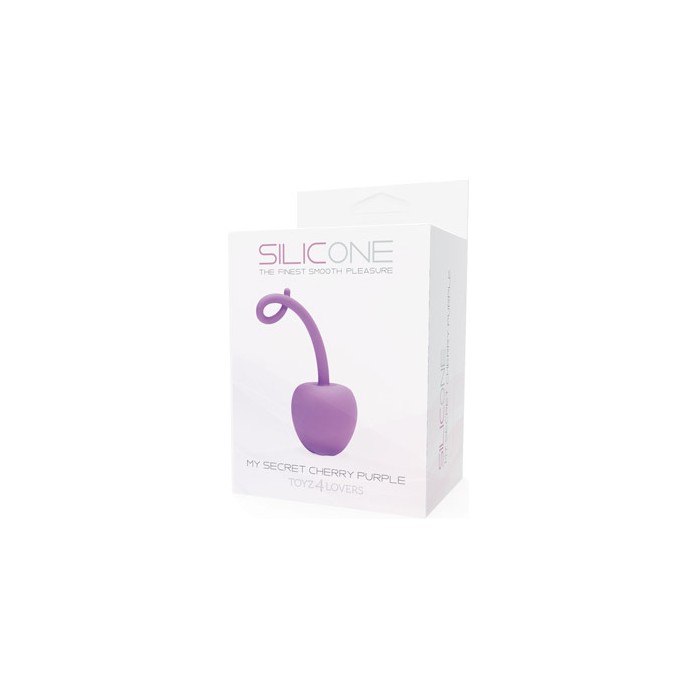 Фиолетовый анальный стимулятор SILICONE MY SECRET CHERRY - 11 см - Silicone. Фотография 2.