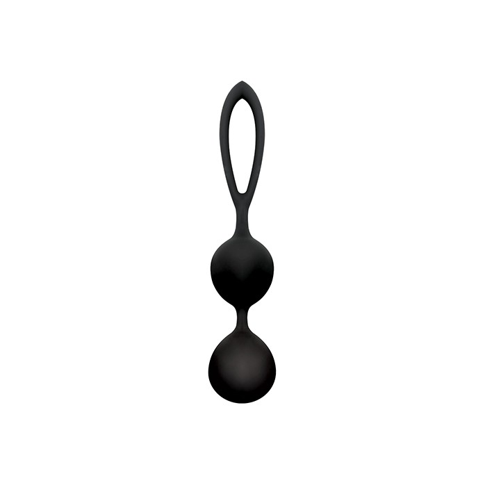 Чёрные вагинальные шарики из силикона BLACKBERRIES PUSSY SILICONE - Silicone