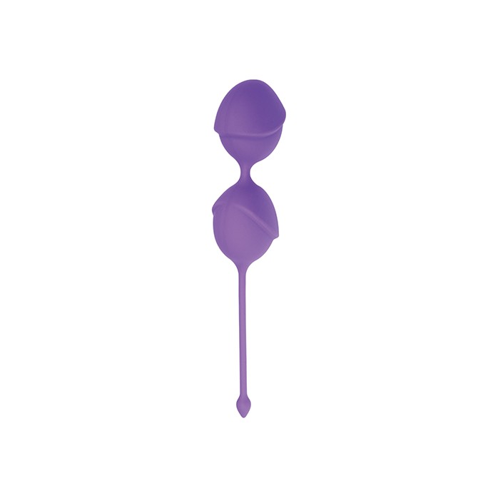Фиолетовые вагинальные шарики DELIGHT PUSSY LICHEE SILICONE - Silicone