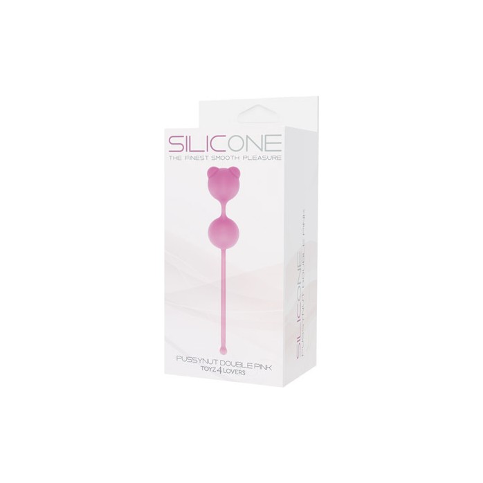 Розовые вагинальные шарики PUSSYNUT DOUBLE SILICONE - Silicone. Фотография 2.