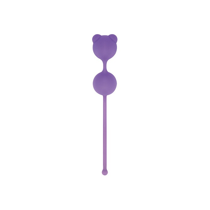 Фиолетовые вагинальные шарики PUSSYNUT DOUBLE SILICONE - Silicone