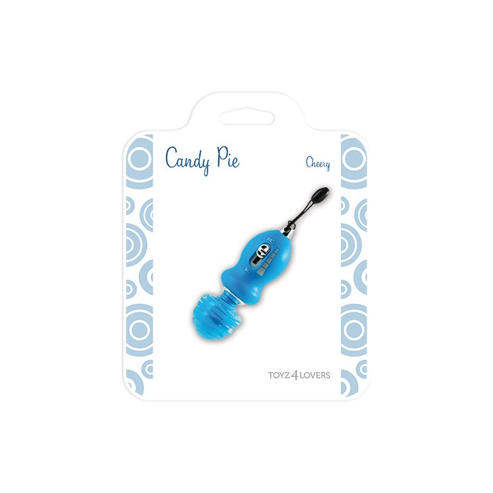 Синий вибростимулятор MINI STIMULATOR CANDY PIE CHEERY - Candy Pie. Фотография 2.