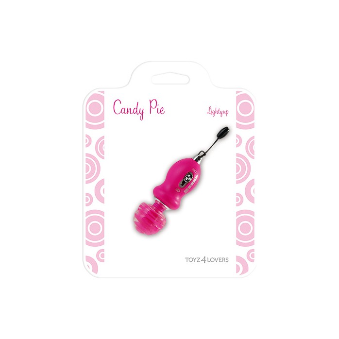 Ярко-розовый вибростимулятор MINI STIMULATOR CANDY PIE LIGHTYUP - Candy Pie. Фотография 2.