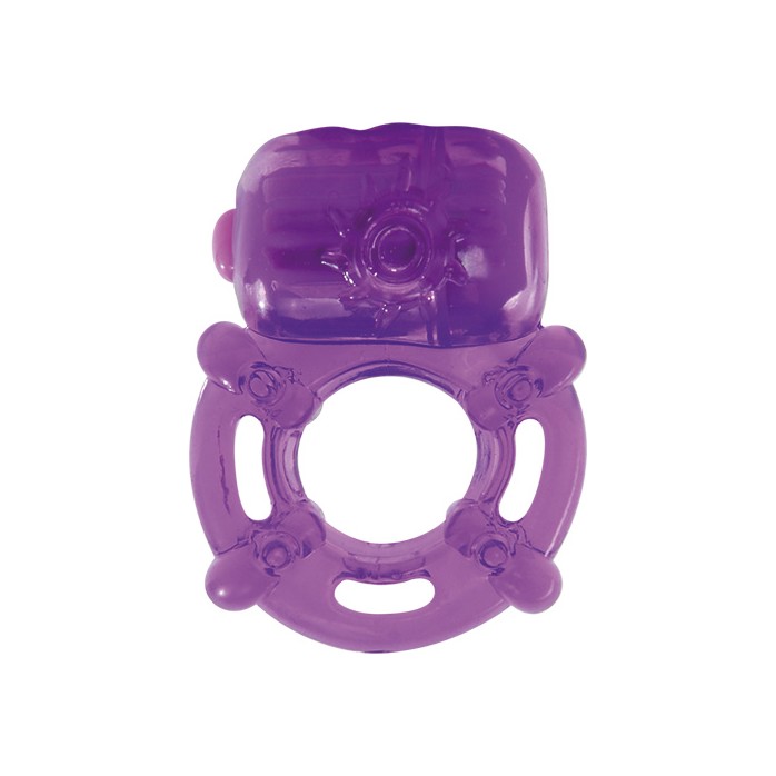 Фиолетовое эрекционное виброкольцо VIBRATING COCK RING KINKY - Dandy s Bangle