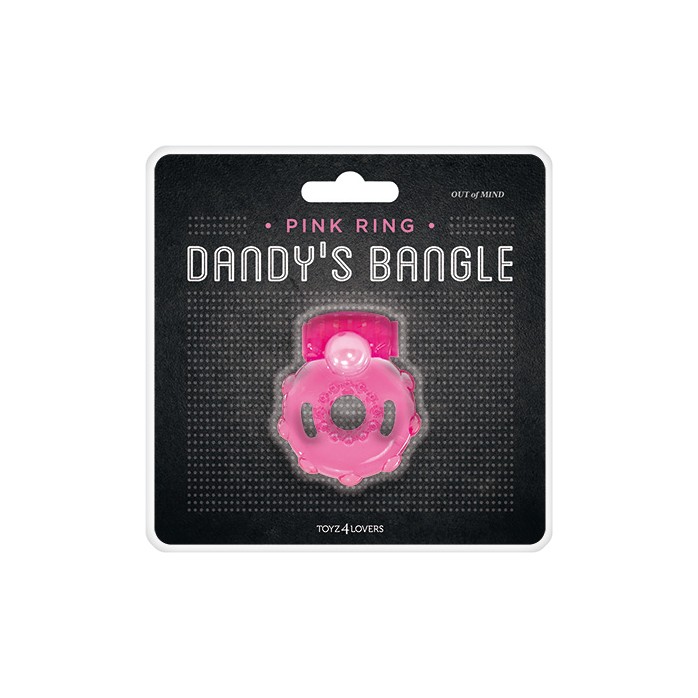 Розовое эрекционное виброкольцо VIBRATING COCK RING OUT OF MIND - Dandy s Bangle. Фотография 2.