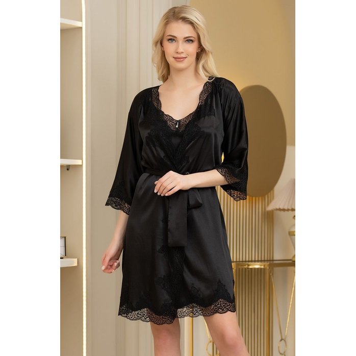 Короткий шелковый халатик Arianna. Фотография 3.