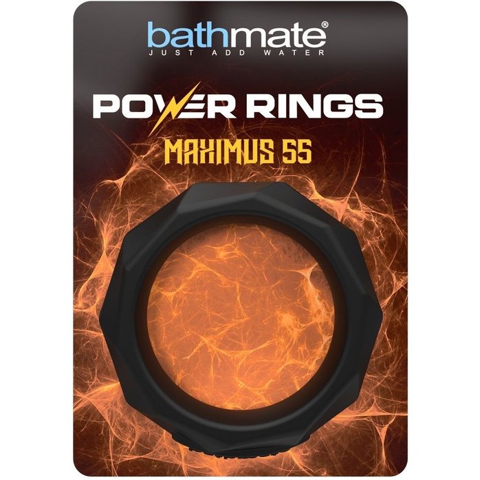 Черное эрекционное кольцо Maximus 55 - Эрекционные кольца. Фотография 7.