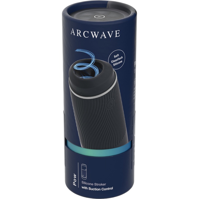 Черный мастурбатор с контролем всасывания Arcwave Pow Stroker. Фотография 8.