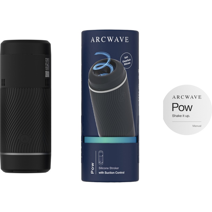 Черный мастурбатор с контролем всасывания Arcwave Pow Stroker. Фотография 10.