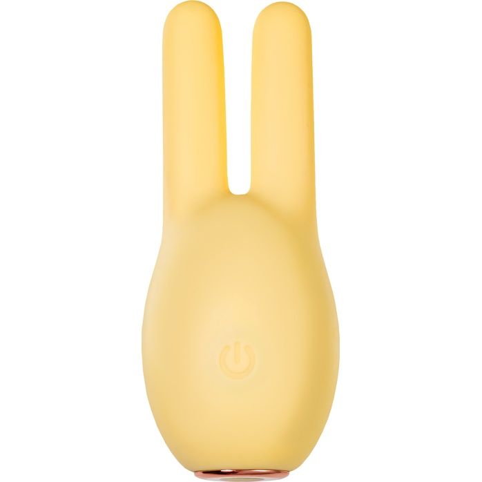 Желтый клиторальный стимулятор с ушками Mr. Bunny. Фотография 4.