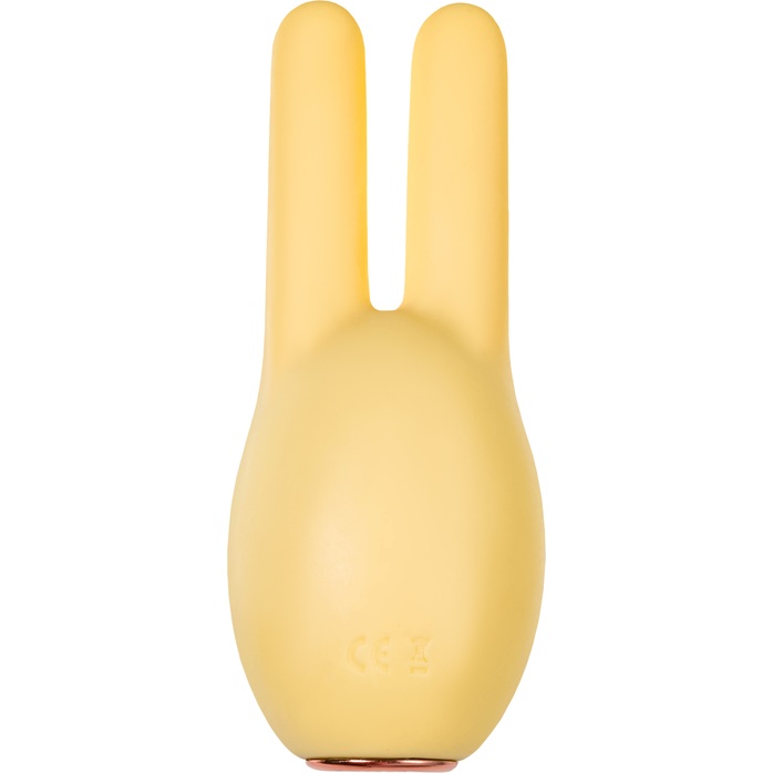 Желтый клиторальный стимулятор с ушками Mr. Bunny. Фотография 5.