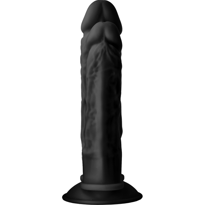 Черный анально-вагинальный фаллоимитатор Double Penetrator - 19,5 см - Real Love. Фотография 5.
