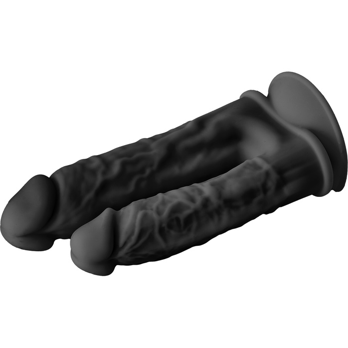 Черный анально-вагинальный фаллоимитатор Double Penetrator - 19,5 см - Real Love. Фотография 9.