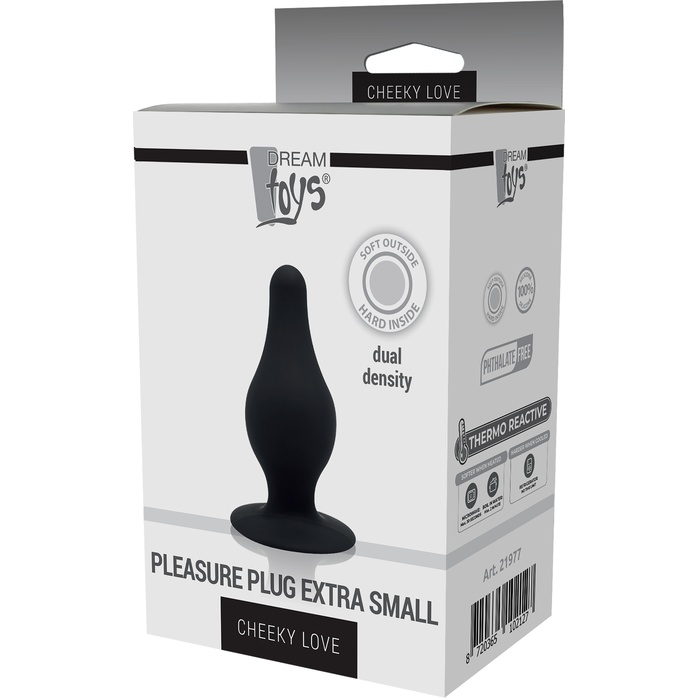 Черный анальный стимулятор DUAL DENSITY PLEASURE PLUG XS - 6,4 см - Cheeky Love. Фотография 2.