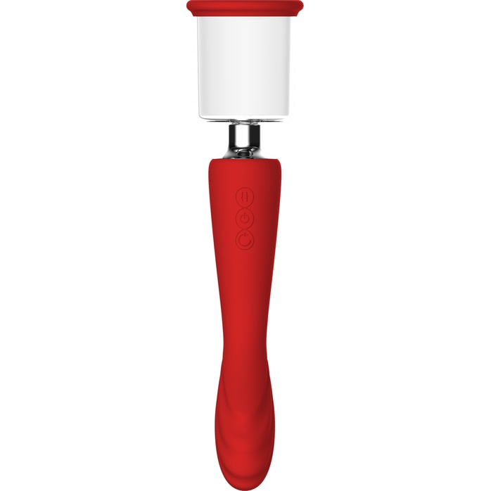 Красный двойной стимулятор Georgia - вибратор и вакуумная помпа - Red Revolution. Фотография 6.