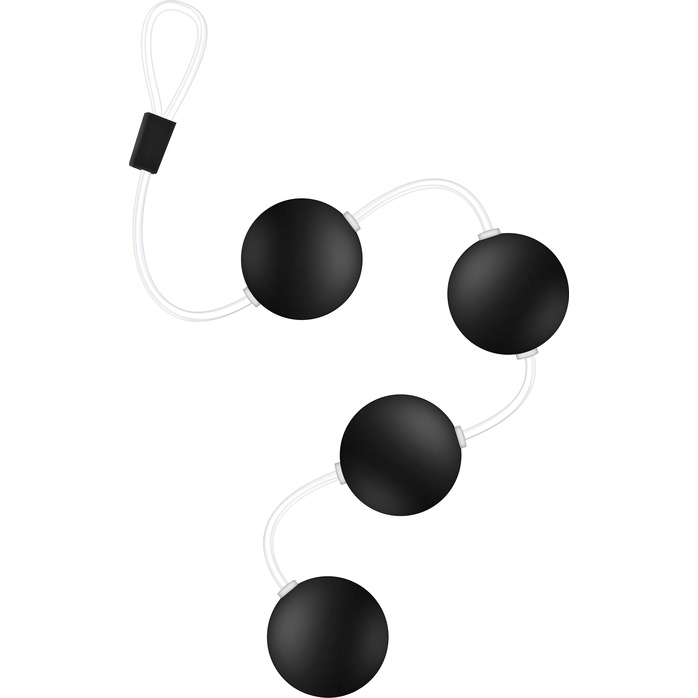 Черные анальные шарики Pleasure Balls - 38,1 см - Anal Adventures. Фотография 3.