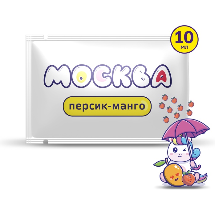 Универсальная смазка с ароматом персика и манго Москва Вкусная - 10 мл