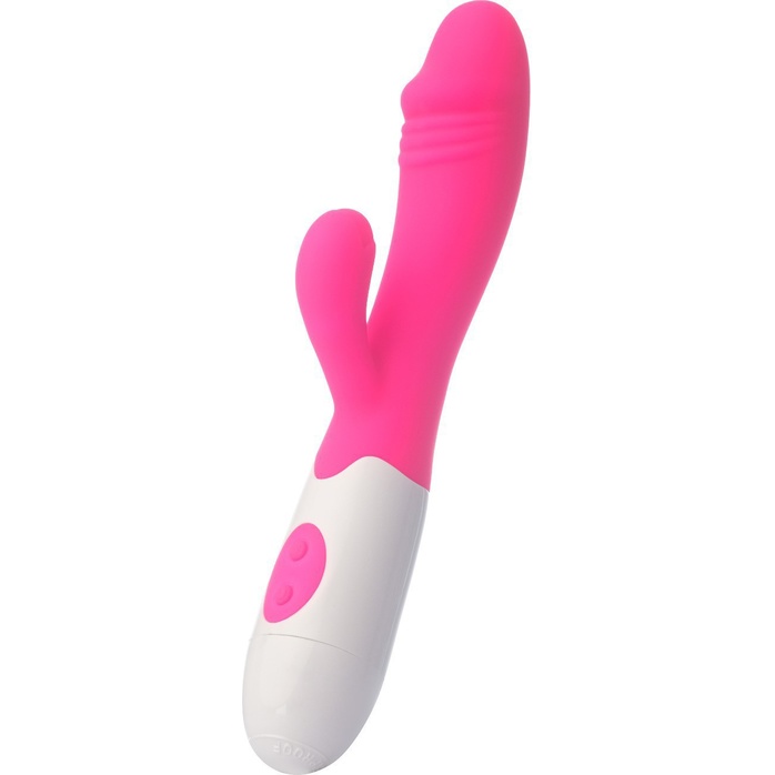 Розовый вибратор-кролик WOW с 30 режимами вибрации - 19,5 см - Оки-Чпоки