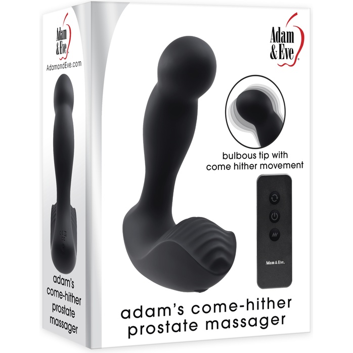 Черный массажер простаты Adams Come-Hither Prostate Massager - 13,5 см. Фотография 6.